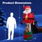 8 Feet Inflatable Santa Claus and Reindeer with Bright LED Lights